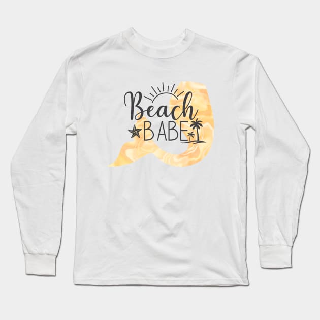 Beach Babe Long Sleeve T-Shirt by Nixart